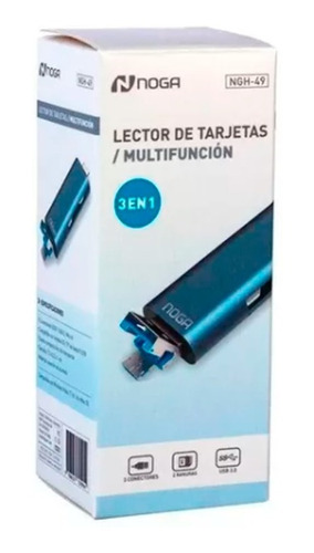 Lector De Tarjetas Noga 3 Conectores Usb, C Y Micro