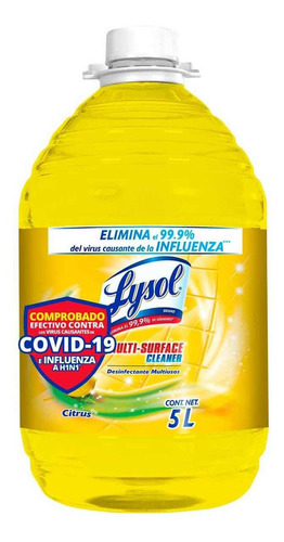 Desinfectante De Superficies Líquido Lysol Citrus 5l