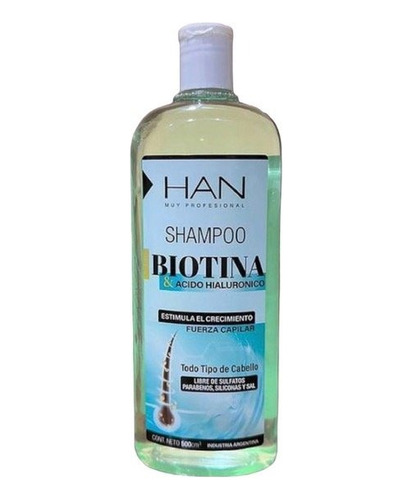 Shampoo Biotina Y Acido Hialuronico 500 Ml Apto Metodo Curly
