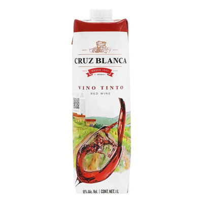 Vino Tinto Mexicano Cruz Blanca tetrabric 1L | MercadoLibre