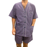 Pijama Hombre Clasico Varon Algodon Camisero Habbano Art 952