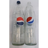 Botellas Antiguas De Pepsi Vidrio Vacia  X 2