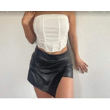 Mini Falda Short Látex Estilo Ecocuero Nacional