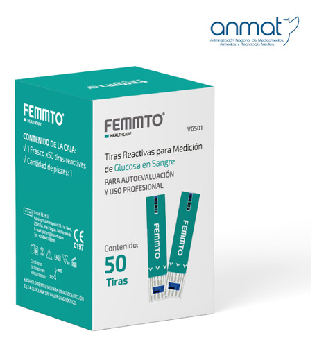 Tiras Reactivas Glucometro Medidor Glucosa Diabetes X 50 Unidades Anmat