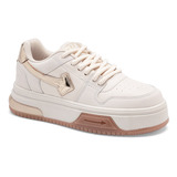 Tenis Plataforma Mujer Clasben Blanco 124-919