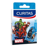 Caja Con 20 Venditas Adhesivas Infantiles Curitas Marvel