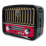 Caixa De Som Retro Portatil Am / Fm Sd/aux/usb