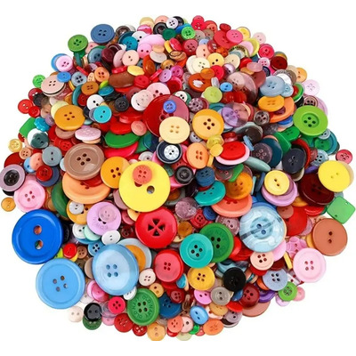 Boton Acrilico 2-4 Huecos Ropa Color Mezclado 600 Piezas