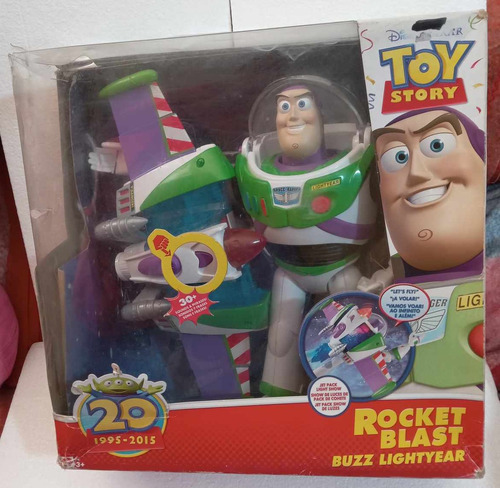 Buzz Lightyear Rocket Blast +30 Frases Cohete Explosivo 30cm