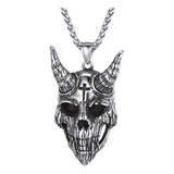 Prosteel Satanic Jewelry - Juego De Aretes De Collar De Cabr