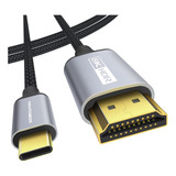 Techtobox Cable Usb C A Hdmi 2.1 Cable Trenzado Tipo C A 8k