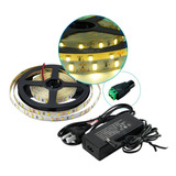 Tira Led 5630 Blanco Frio Exterior 5mts  Con Fuente 12v5a