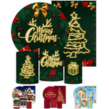 Kit Painéis De Festa Natal Casado + Trio Veste Fácil Tecido