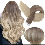 Tape Hair Cabello Natural 100%humano Extensión Adhesivas 10u