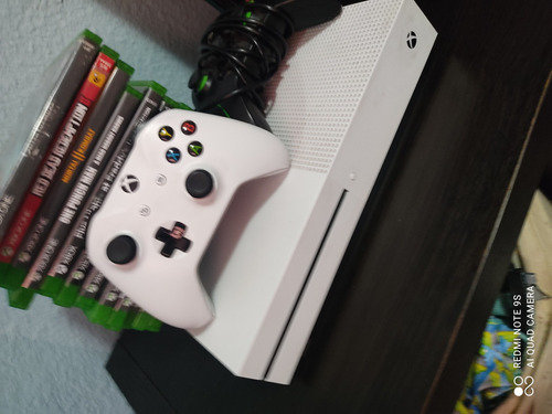 Exbox One 360 1tb Blanco Con 12 Juegos Todo Usado Bueno