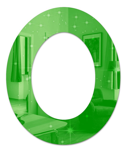 Números Decorativos Em Espelho Acrílico - Cor Verde 10cm