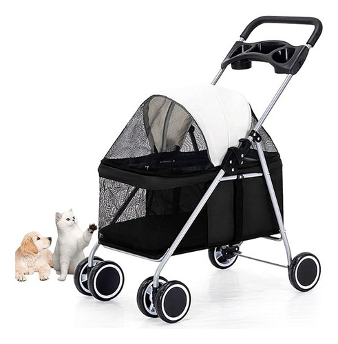 Coche Para Mascotas Cochecito Plegable Para Perros Y Gatos