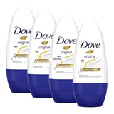 Kit 4 Desodorantes Dove Roll On Original 50ml