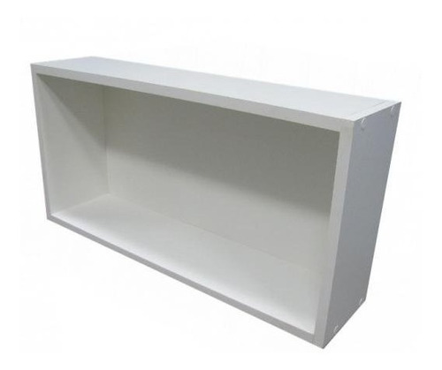 Nicho Branco Mdf Retangular  P/ Livros C/ Fundo 59x25x50