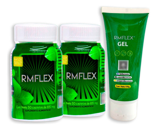2 Rmflex 30 Capletas +1 Gel Glucosamina Rmflex 100% Original