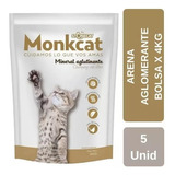 Arena Sanitaria Gatos Monkcat Bentonita Aglomerante X 20 Kg