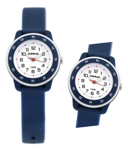 Reloj Mistral Sumergible Mujer Lax-wc-04 Relojerialondres Malla Azul Bisel X Fondo Blanco