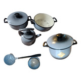 Batería De Cocina Ferrum Enlozada Olla Colador Pava Olla Gr