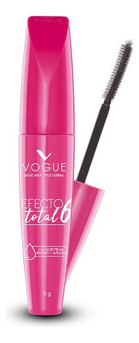 Máscara De Pestañas Efecto Total 6 Vogue Color Negro