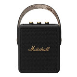 Parlante Marshall Stockwell Ii Portátil Con Bluetooth Waterproof  Black And Brass