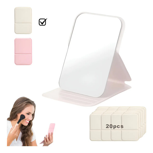 20pcs Espejos De Bolsillo Para Maquillaje Portátil Plegable