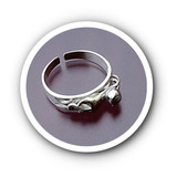 Plata 925 Anillo De Gato Gatito Estirado Kawaii Ajustable