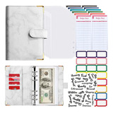 Carpeta Planificadora A6 Cuaderno Agenda Organizador Dinero Color Gris