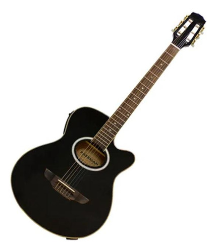 Guitarra Electroacústica Freeman Fra95ncet Cuerda Nylon Color Negro