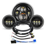 Motocicleta 7 Led Faros Delanteros Antiniebla Luces De ...