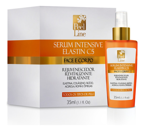 Peel Line Serum Intensive Elastin C5 Facial E Corporal 35ml Tipo De Pele Normal