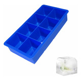 Cubetera De Silicona Xl Ionify Para 8 Cubos De Hielo Color Azul