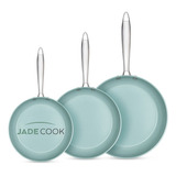 Jade Cook - 3 Sartenes 20, 24 Y 28cm - Cv Directo Color Jade Chef X4