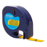 Etiqueta Plastica Dymo Amarilla - 12mm X 4m