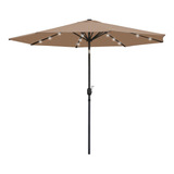 Parasol Para Mesa Con Luces Led Segawe De 10 Pies, Con 8