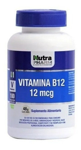 Vitamina B12 Vegan 100 Comprimidos Masticables 