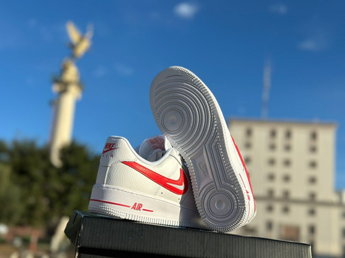 Nike Air Force 1 Lowwhite Red Cut-out Swoosh #5.5