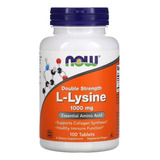 L Lysine - Lisina 1000mg 100 Tabs - Now Foods Importado