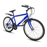 Bicicleta Montaña Mtb R24 Hombre 3x6 Velocidade Freno Vbrake Color Azul Tamaño Del Cuadro 24