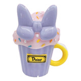 Taza Con Tapa Disney 3d Cerámica Coleccionable Daisy Cupcake