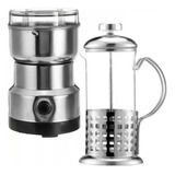 Molinillo Electrico Granos Cafe + Embolo Cafetera 600 Ml