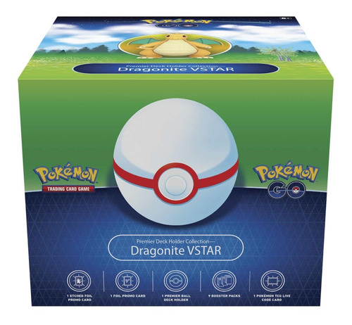 Pokémon Go Premier Deck Holder Box Vstar Dragonite Inglés