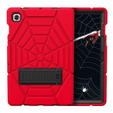 Funda Resistente Para Samsung Tab A8 10.5 Spiderman Rojo
