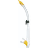 Tubo Cressi Snorkel Tao Semi Dry Snorkeling Buceo Apnea Color Transparente/amarillo