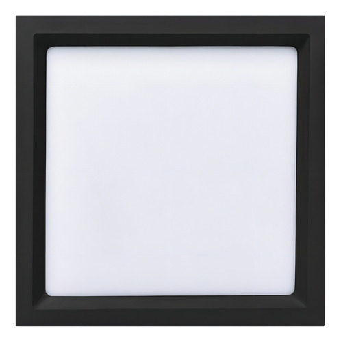 Painel Recuado Led Preto Embutir 18w Quadrado 22x22 4000k