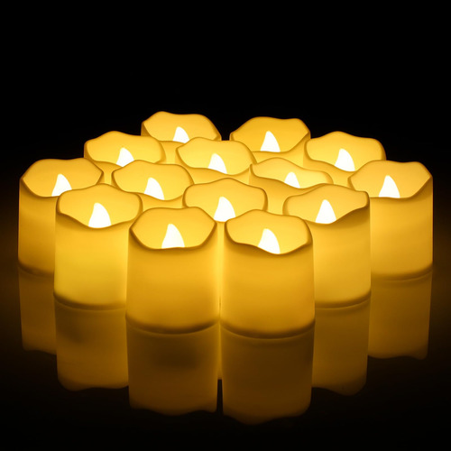 Mrcrafts 24 Velas Sin Llama, Pequenas Luces De Te Electricas